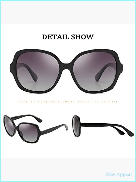 Oversized Square Polarized Sunglasses UV400 Retro Shades main image 4